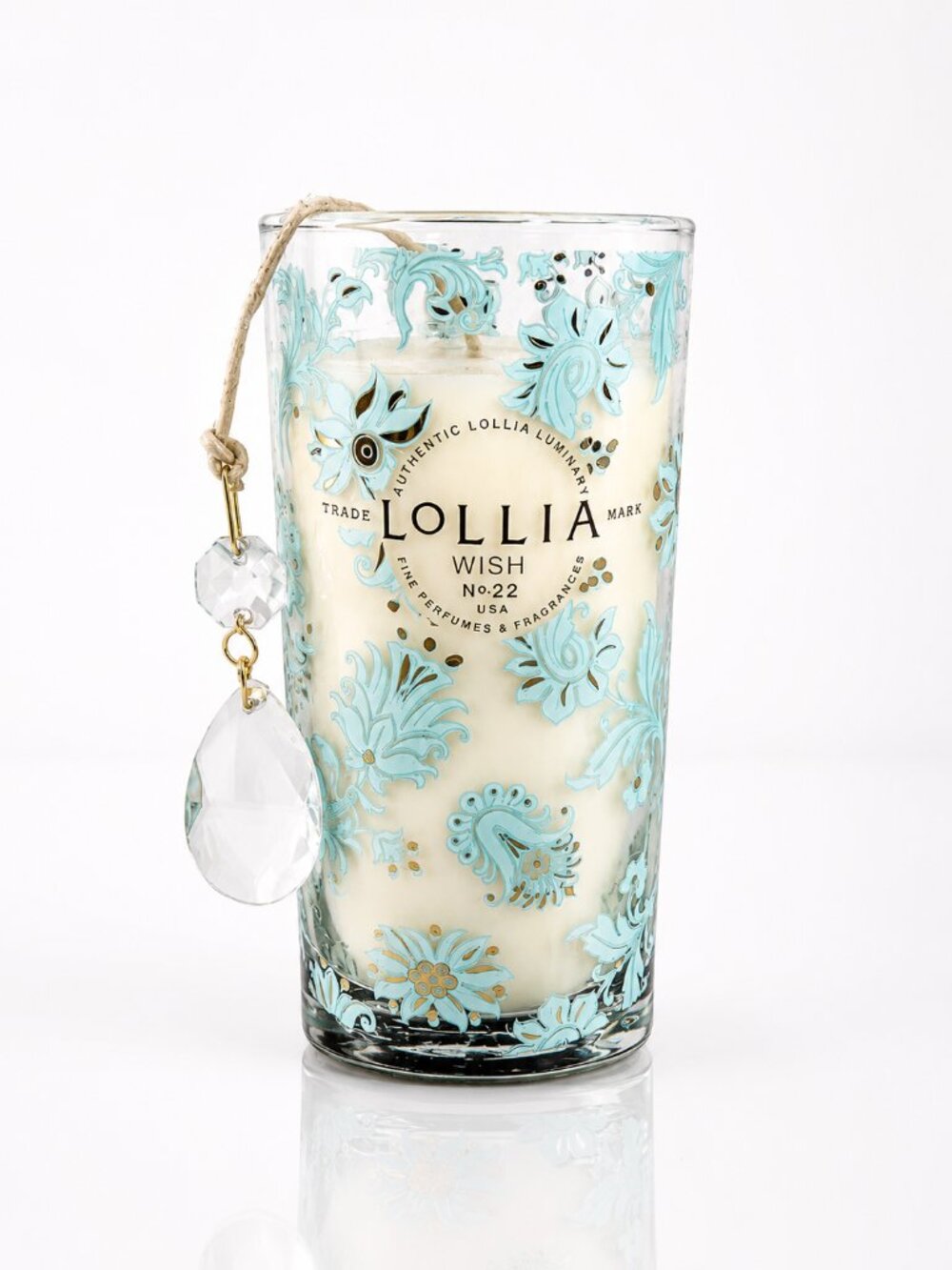 NEW Lollia Luminary Wish No 22 Sugared Pastille Glass Candle